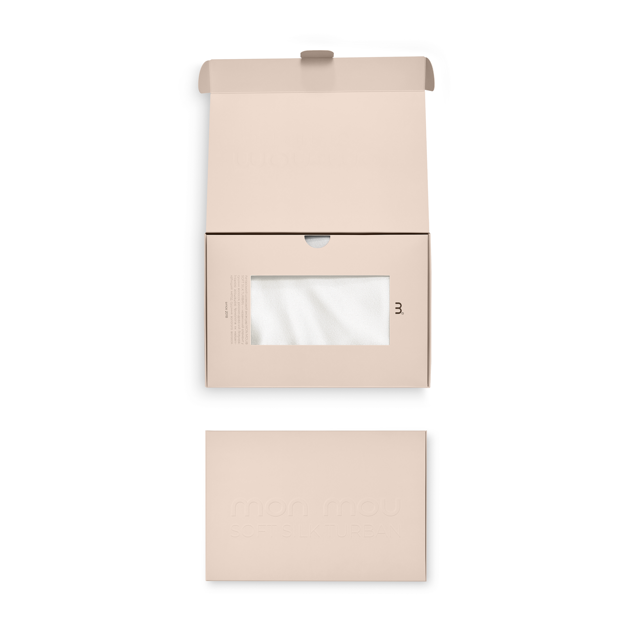 SOFT SILK TURBAN WHITE — εμπρός όψη