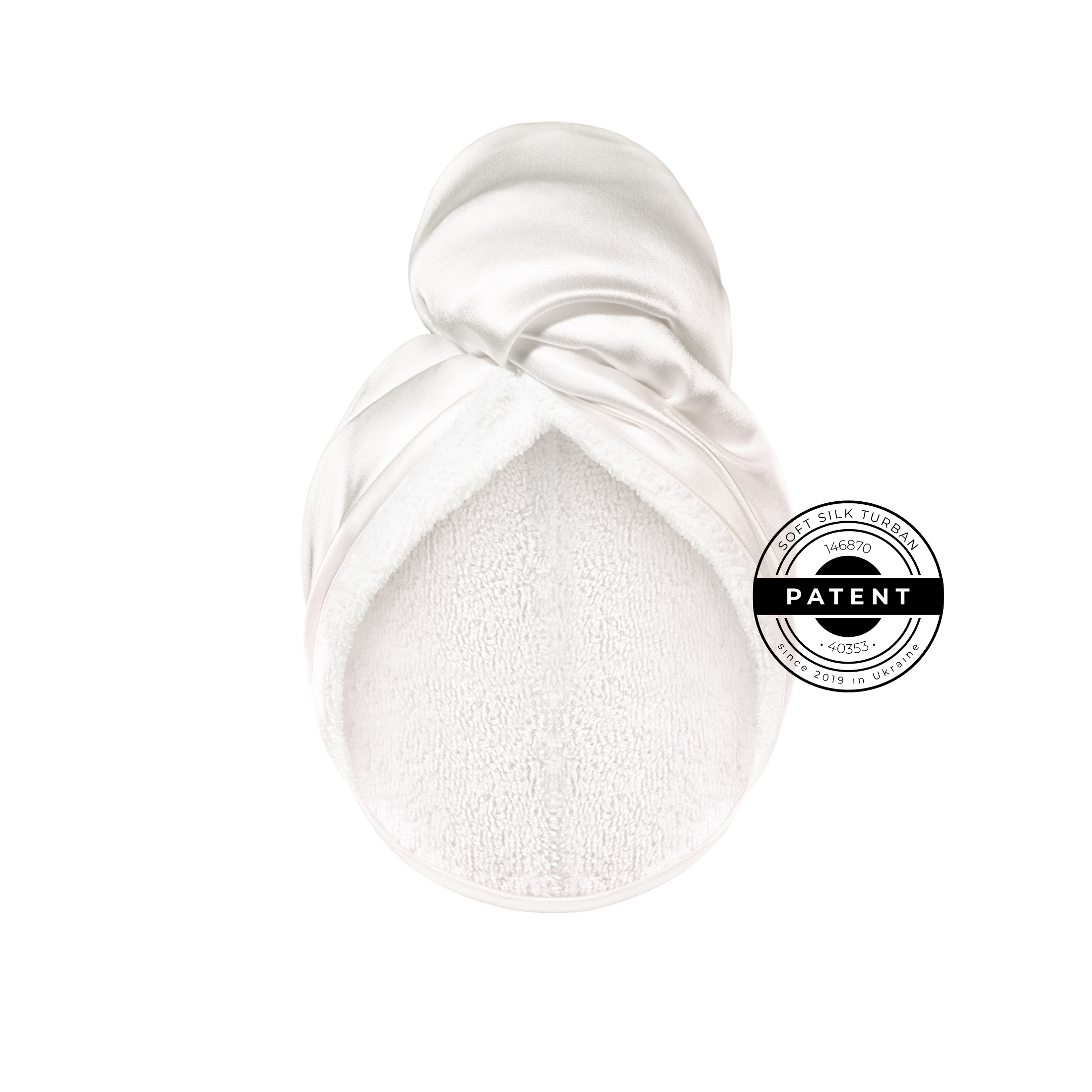 SOFT SILK TURBAN WHITE — λεπτομέρεια υφάσματος