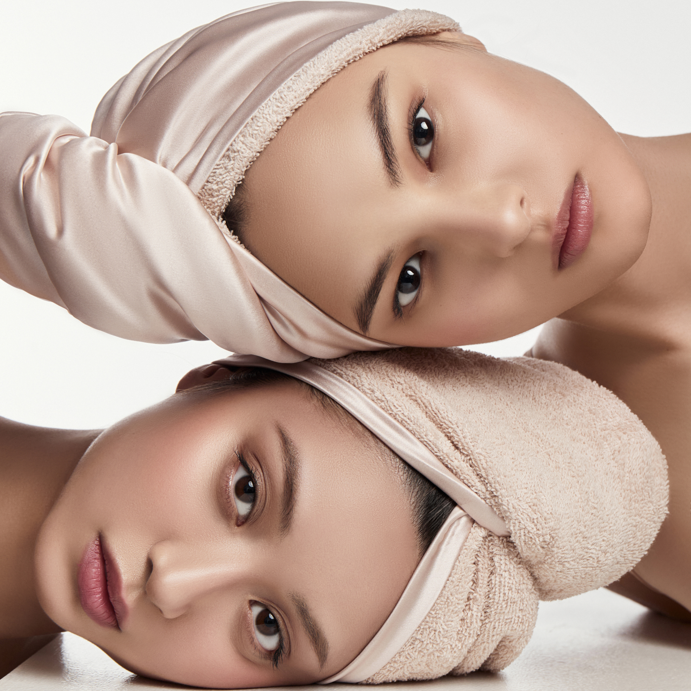 Soft Silk Turban Nude — Μεταξωτή Πετσέτα-Τουρμπάνι